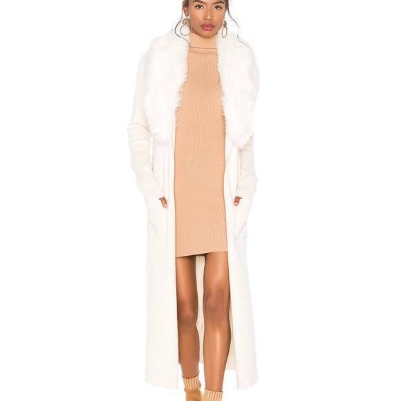Show Me Your MuMu Sweaters - Show Me Your Mumu Lombardi Faux Fur Long Cardigan